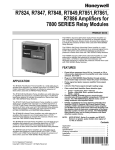 Honeywell Thermostat R7848 User's Manual