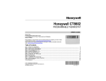 Honeywell Thermostat CT8602 User's Manual