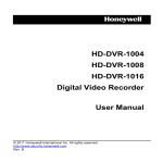 Honeywell HD-DVR-1008 User's Manual