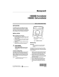 Honeywell H8908B Humidistat User's Manual