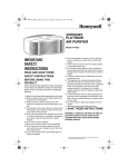 Honeywell ENVIRACAIRE HTT-022 User's Manual