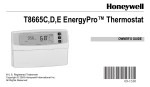 Honeywell ENERGYPRO T8665C User's Manual