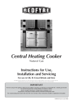 Honeywell Central Heating Cooker Natural Gas User's Manual