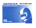 Honda VFR750F 1995 User's Manual