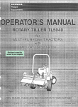 Honda TL5040 User's Manual