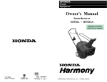 Honda HS520AS User's Manual