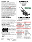 Honda HRX217HMA User's Manual