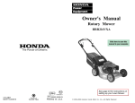 Honda HRR216VXA User's Manual