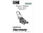 Honda HRB217TDA User's Manual
