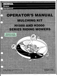 Honda H1000 Series User's Manual