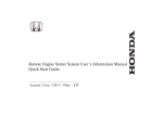 Honda 08E91-E22-100-8A User's Manual