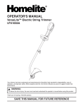 Homelite VERSALITE UT41002A User's Manual