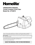 Homelite UT34010 User's Manual
