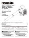 Homelite UT09520 User's Manual
