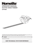 Homelite UT 44100 User's Manual