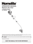 Homelite MIGHTYLITE UT50901 User's Manual