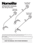 Homelite UT20002 User's Manual