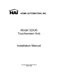 Home Automation 32A30 User's Manual
