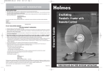Holmes HRH848 User's Manual