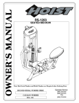 Hoist Fitness RS-1203 User's Manual