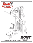 Hoist Fitness Dual LAT PULLDOWN MID ROW 0600-001 User's Manual