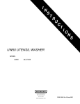 Hobart UW50 ML-27838 User's Manual
