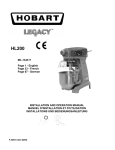 Hobart LEGACY ML-134311 User's Manual