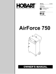 Hobart AIRFORCE 750 User's Manual