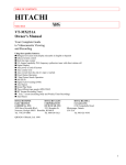 Hitachi VTMX-231A User's Manual
