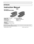 Hitachi VM-6400A User's Manual