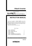Hitachi SJ-PB(T) User's Manual