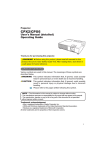 Hitachi Projector CPX6 User's Manual