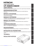 Hitachi Projector CP-X985W User's Manual