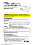 Hitachi Projector CP-X2511N User's Manual
