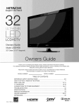 Hitachi LE32H405 User's Manual