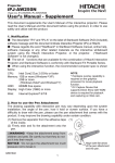 Hitachi IPJ-AW250NM User's Manual