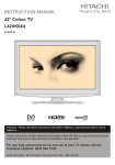Hitachi L42VK04U User's Manual