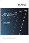 Hitachi L32AX03A User's Manual