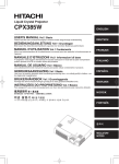 Hitachi CPX385W User's Manual