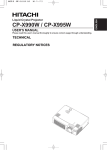 Hitachi CP-X995W User's Manual