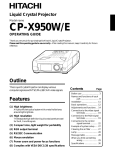 Hitachi CP-x950E User's Manual