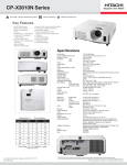 Hitachi CP-X3010N User's Manual