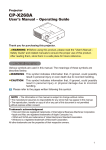 Hitachi CP-X268A User's Manual