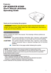Hitachi CP-X205 User's Manual