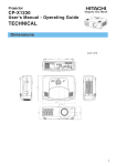 Hitachi CP-X1230CP User's Manual