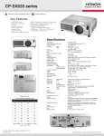 Hitachi CP-SX635 User's Manual