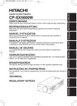 Hitachi CP-SX5600W User's Manual