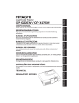 Hitachi CP-S225W User's Manual