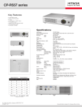 Hitachi CP-RS57 User's Manual