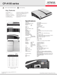 Hitachi CP-A100 User's Manual